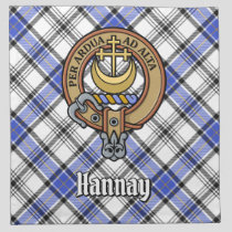 Clan Hannay Crest over Tartan Cloth Napkin