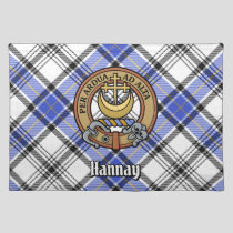 Clan Hannay Crest over Tartan Cloth Placemat