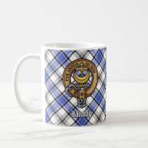 Clan Hannay Crest over Tartan Coffee Mug