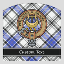 Clan Hannay Crest over Tartan Door Sign