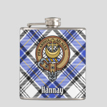 Clan Hannay Crest over Tartan Flask