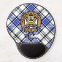 Clan Hannay Crest over Tartan Gel Mouse Pad