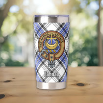 Clan Hannay Crest over Tartan Insulated Tumbler