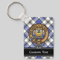 Clan Hannay Crest over Tartan Keychain