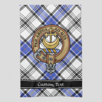 Clan Hannay Crest over Tartan Kitchen Towel