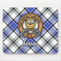 Clan Hannay Crest over Tartan Mouse Pad