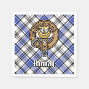 Clan Hannay Crest over Tartan Napkins