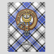 Clan Hannay Crest over Tartan Notebook