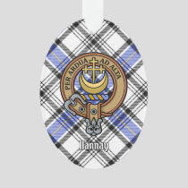 Clan Hannay Crest over Tartan Ornament