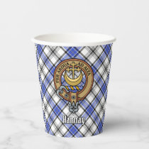 Clan Hannay Crest over Tartan Paper Cups