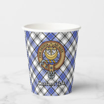 Clan Hannay Crest over Tartan Paper Cups