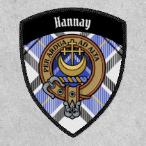 Clan Hannay Crest over Tartan Patch