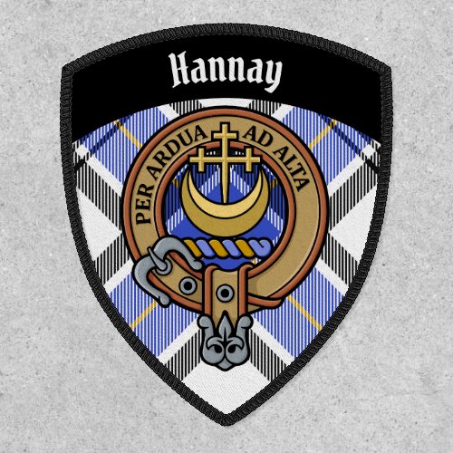 Clan Hannay Crest over Tartan Patch