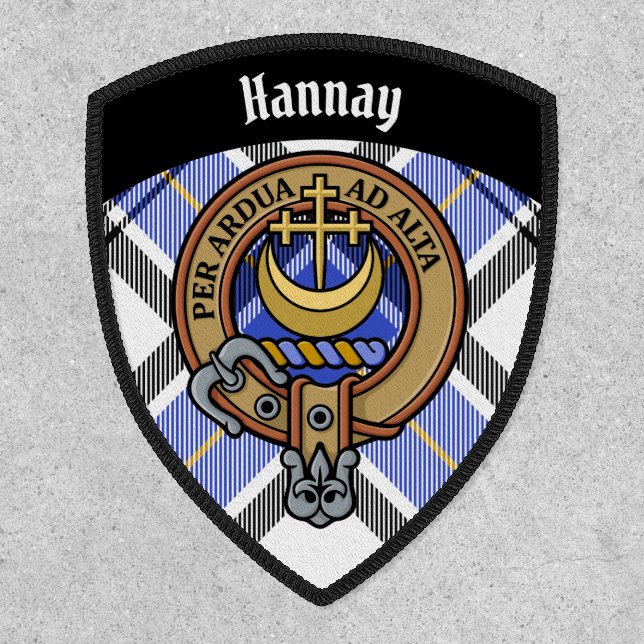 Clan Hannay Crest over Tartan Patch (Front)