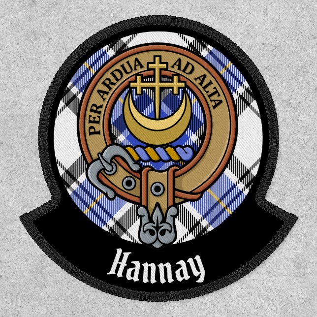 Clan Hannay Crest over Tartan Patch (Front)