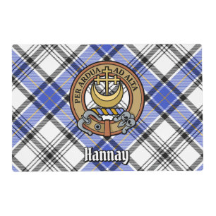 Clan Hannay Crest over Tartan Placemat