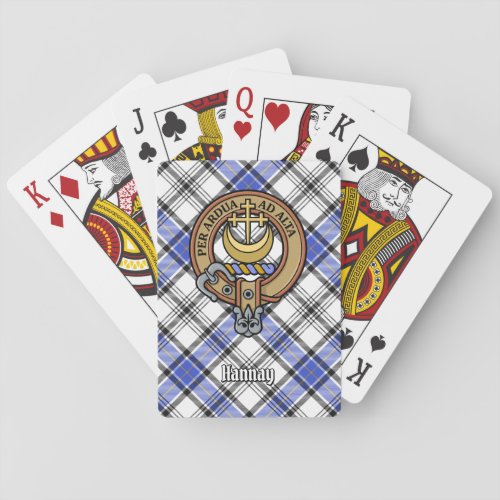 Clan Hannay Crest over Tartan Playing Cards