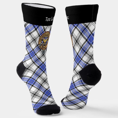 Clan Hannay Crest over Tartan Socks