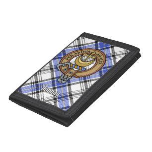 Clan Hannay Crest over Tartan Trifold Wallet