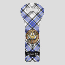 Clan Hannay Crest over Tartan Wine Bag