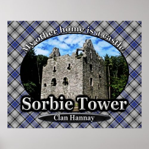 Clan Hannay Sorbie Tower Castle Scotland Poster