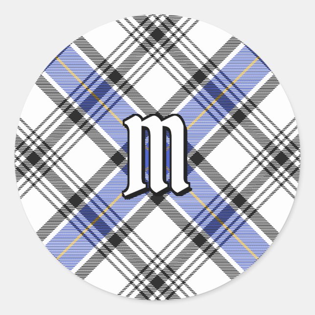 Clan Hannay Tartan Classic Round Sticker (Front)