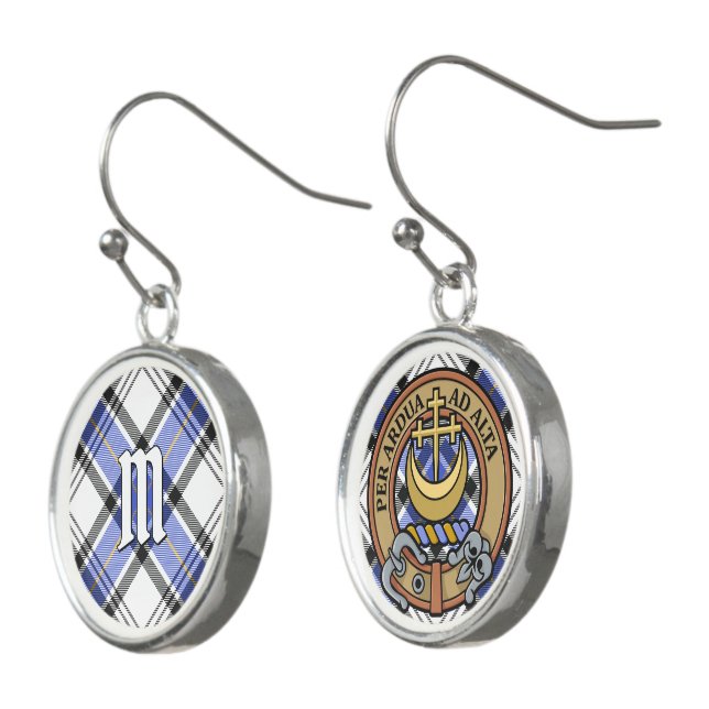 Clan Hannay Tartan Earrings (Angled)