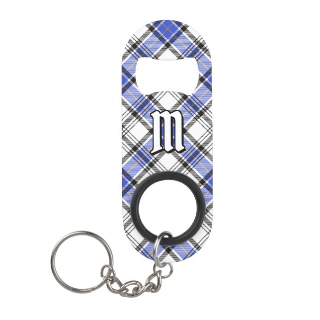 Clan Hannay Tartan Keychain Bottle Opener (Front)