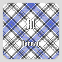 Clan Hannay Tartan Square Sticker