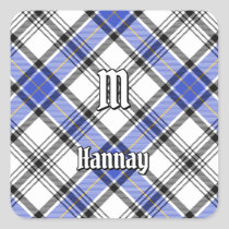 Clan Hannay Tartan Square Sticker