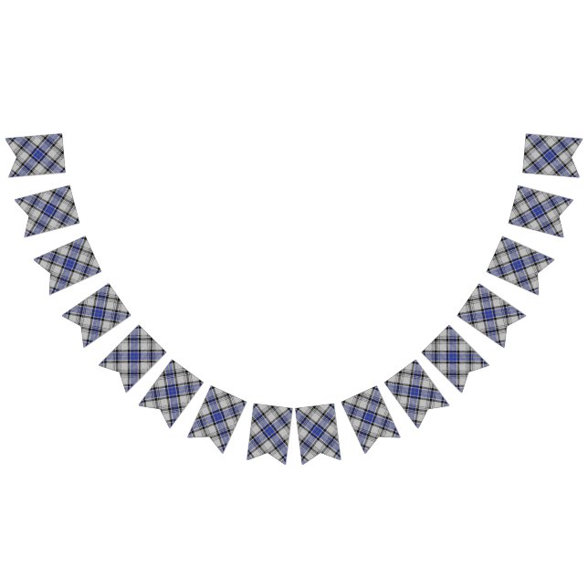 Clan Hannay White & Blue Tartan Bunting Flags (All)