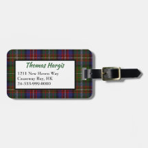 Clan Hargis Tartan Plaid Luggage Tag
