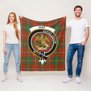 Clan Hay Ancient Tartan Plaid Fleece Blanket