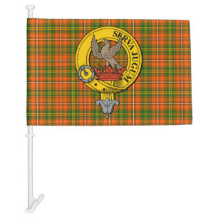Clan Hay ancient tartan window flag with badge