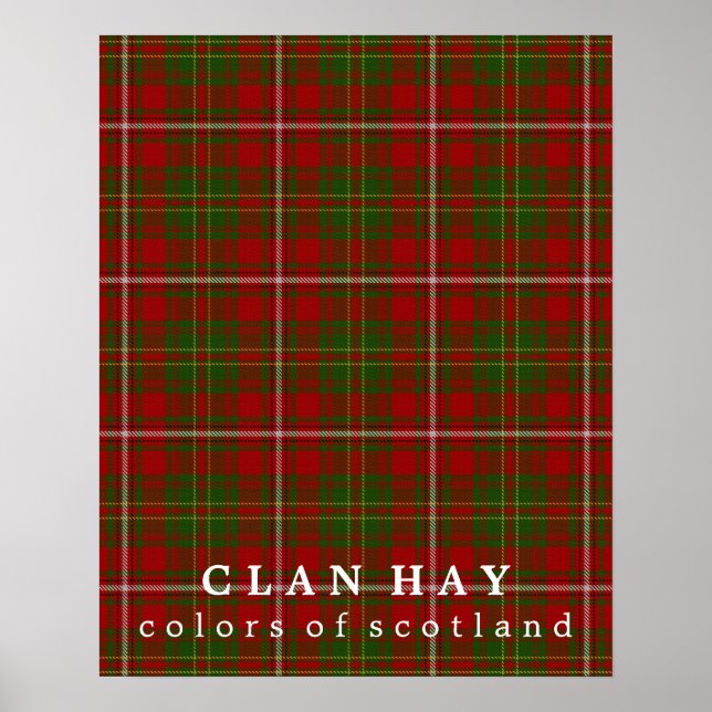 Clan Hay Colors of Scotland Tartan Poster (Front)
