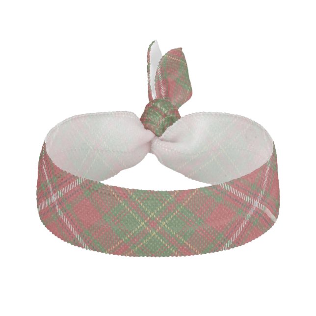 Clan Hay Scottish Accents Red Green Tartan Hair Tie (Front)