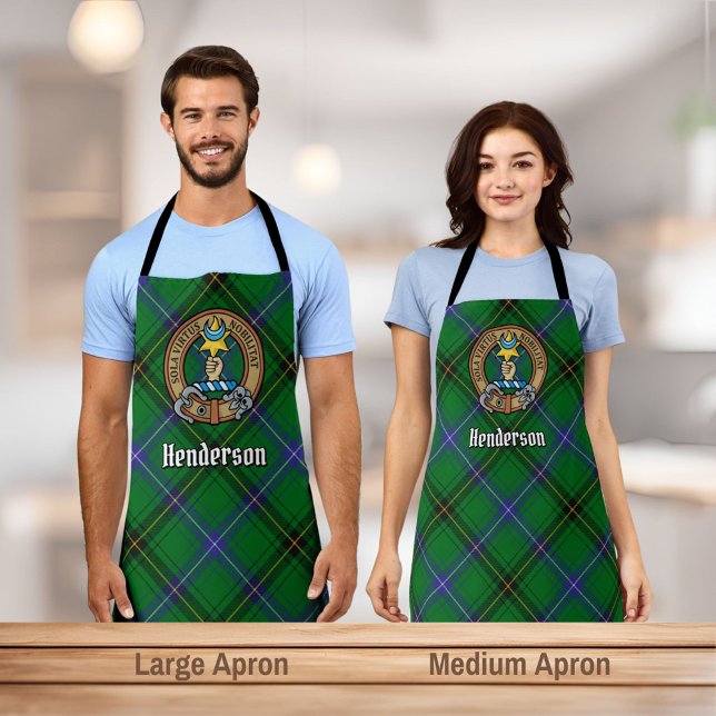 Clan Henderson Crest over Tartan Apron (Creator Uploaded)