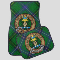 Clan Henderson Crest over Tartan Car Floor Mat