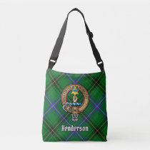 Clan Henderson Crest over Tartan Crossbody Bag