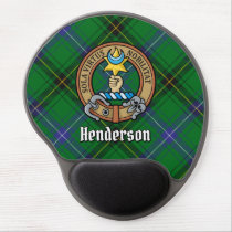 Clan Henderson Crest over Tartan Gel Mouse Pad