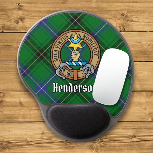 Clan Henderson Crest over Tartan Gel Mouse Pad (Creator Uploaded)