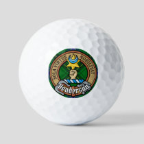 Clan Henderson Crest over Tartan Golf Balls