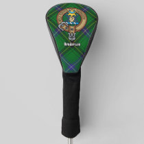 Clan Henderson Crest over Tartan Golf Head Cover