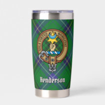 Clan Henderson Crest over Tartan Insulated Tumbler