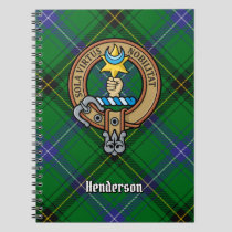 Clan Henderson Crest over Tartan Notebook