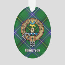 Clan Henderson Crest over Tartan Ornament