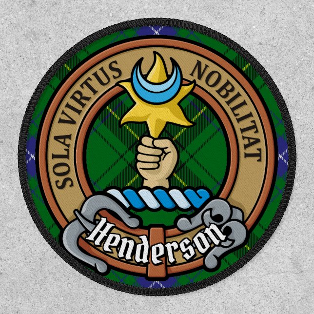 Clan Henderson Crest over Tartan Patch (Front)