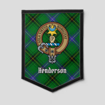 Clan Henderson Crest over Tartan Pennant