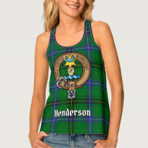 Clan Henderson Crest over Tartan Tank Top