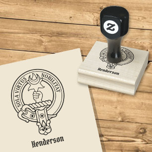 Clan Henderson Crest Rubber Stamp